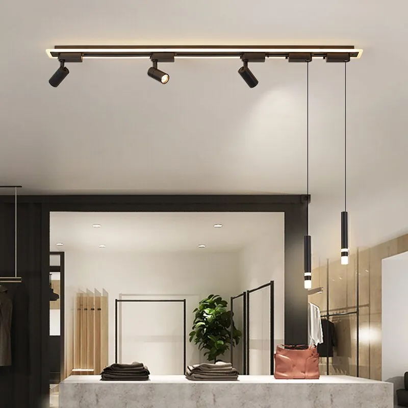 LED Chandelier with Track Ceiling Light