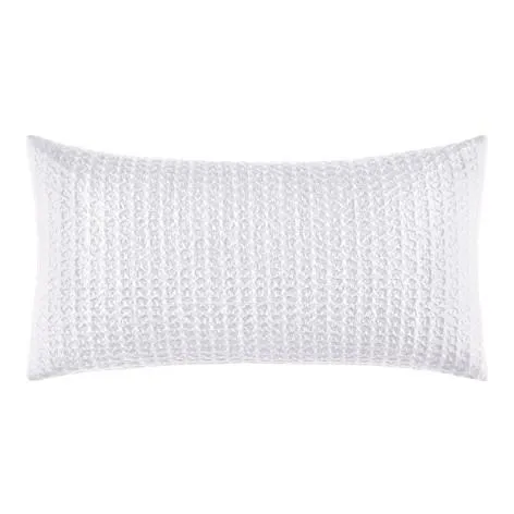 Liana White Waffle Throw Pillow