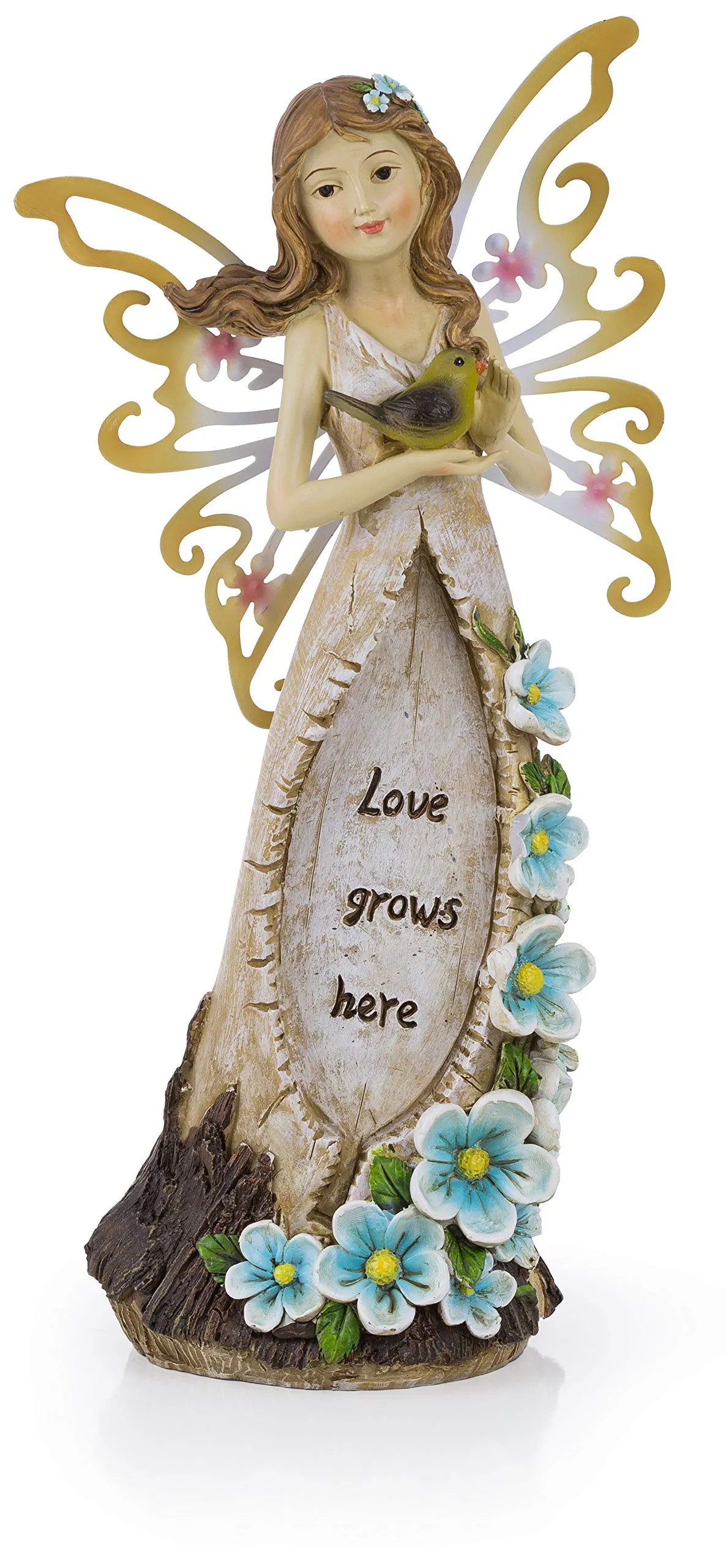 Love Grows Here Fairy Solar Powered Outdoor Decor LED Garden