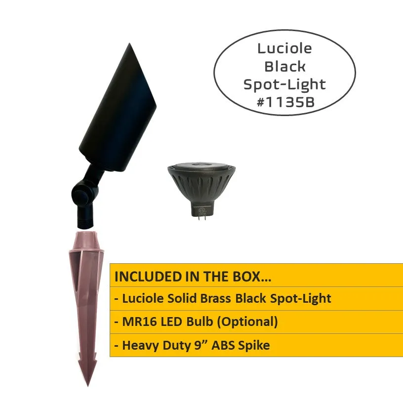 Luciole Solid Cast Brass Directional Spot Light Gun Metal Black