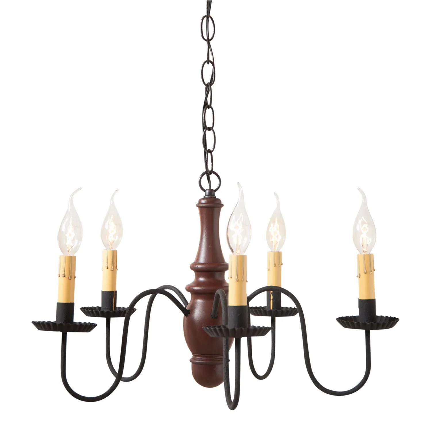 Lynchburg Wood Chandelier in Sturbridge Red