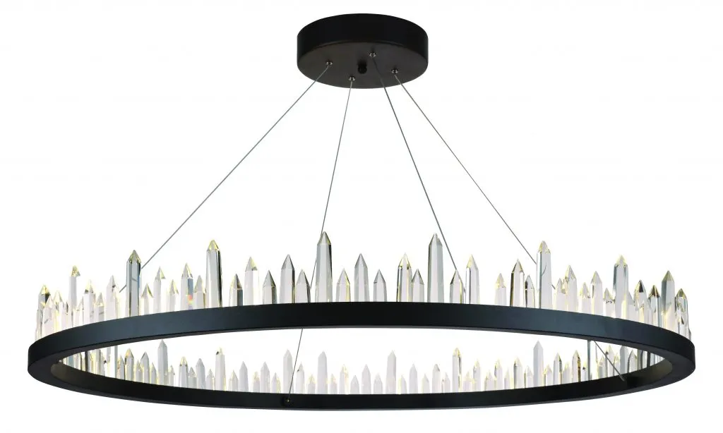 MALTA 56 LIGHT CHANDELIER, SATIN DARK GREY