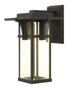 Manhattan Medium Wall Mount Lantern in Oil Rubbed Bronze