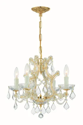 Maria Theresa 4-Light Mini Chandelier in Gold