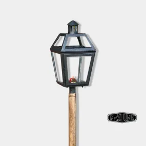 Maxlume ~ Solid Wooden Spike Outdoor Candle Lantern Sconce Industrial Light Nautical Patinated Bronze