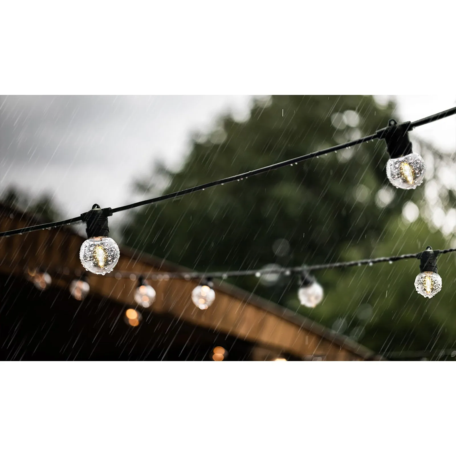 Mazam 59M LED Festoon Lights String Light Waterproof Wedding Party Garden