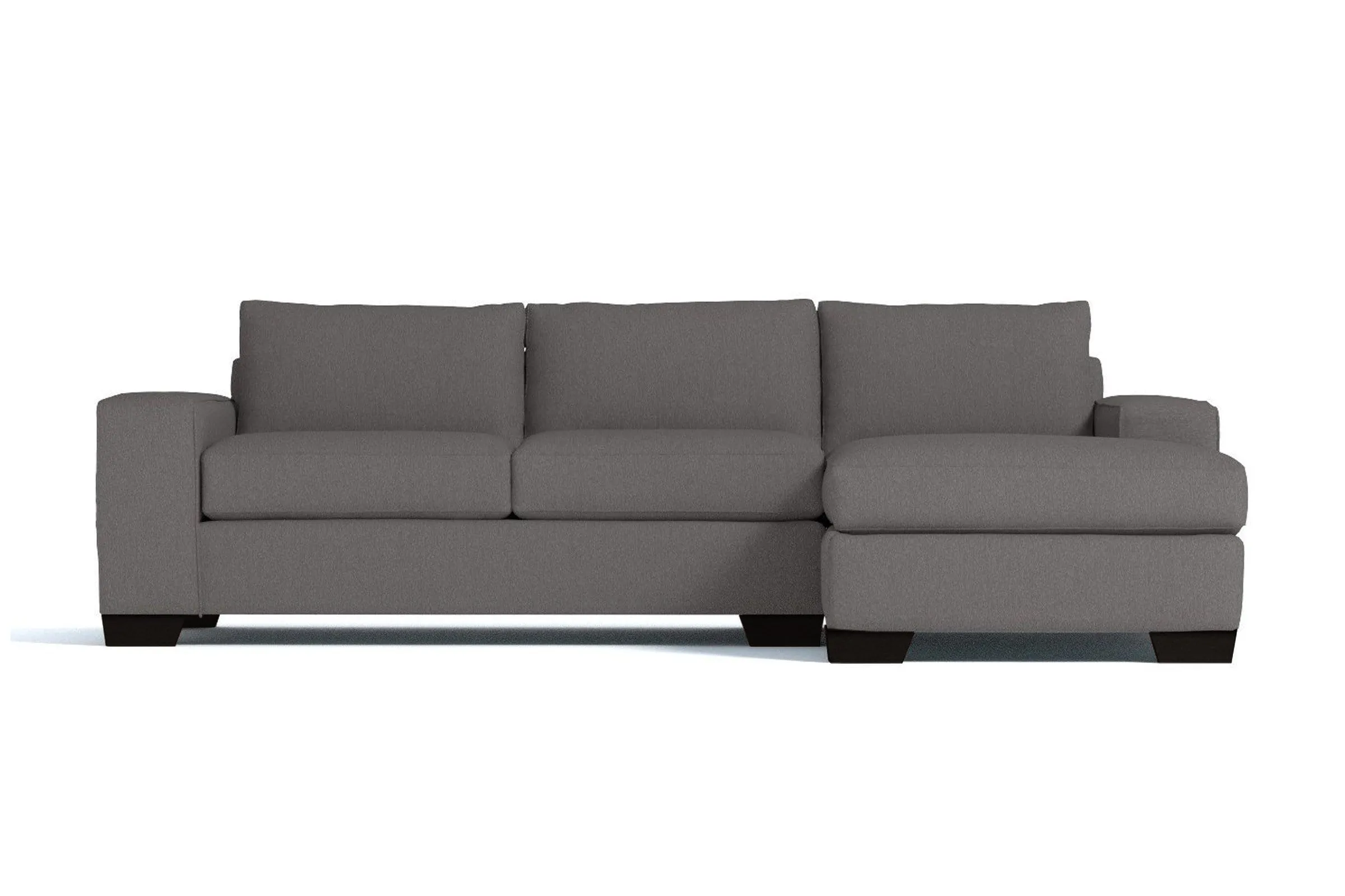 Melrose 2pc Sleeper Sectional :: Leg Finish: Espresso / Configuration: RAF - Chaise on the Right / Sleeper Option: Deluxe Innerspring Mattress