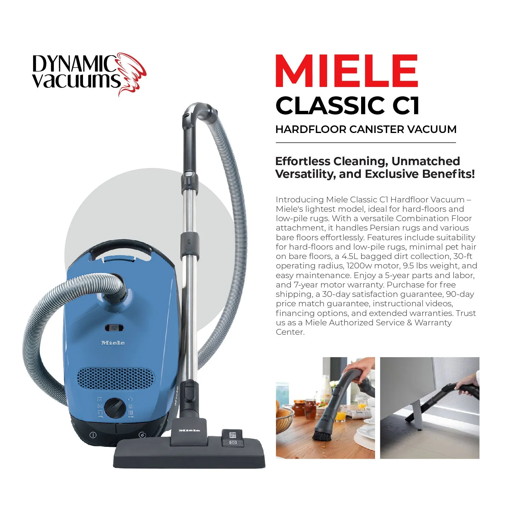 Miele Classic C1 Hardfloor Canister Vacuum