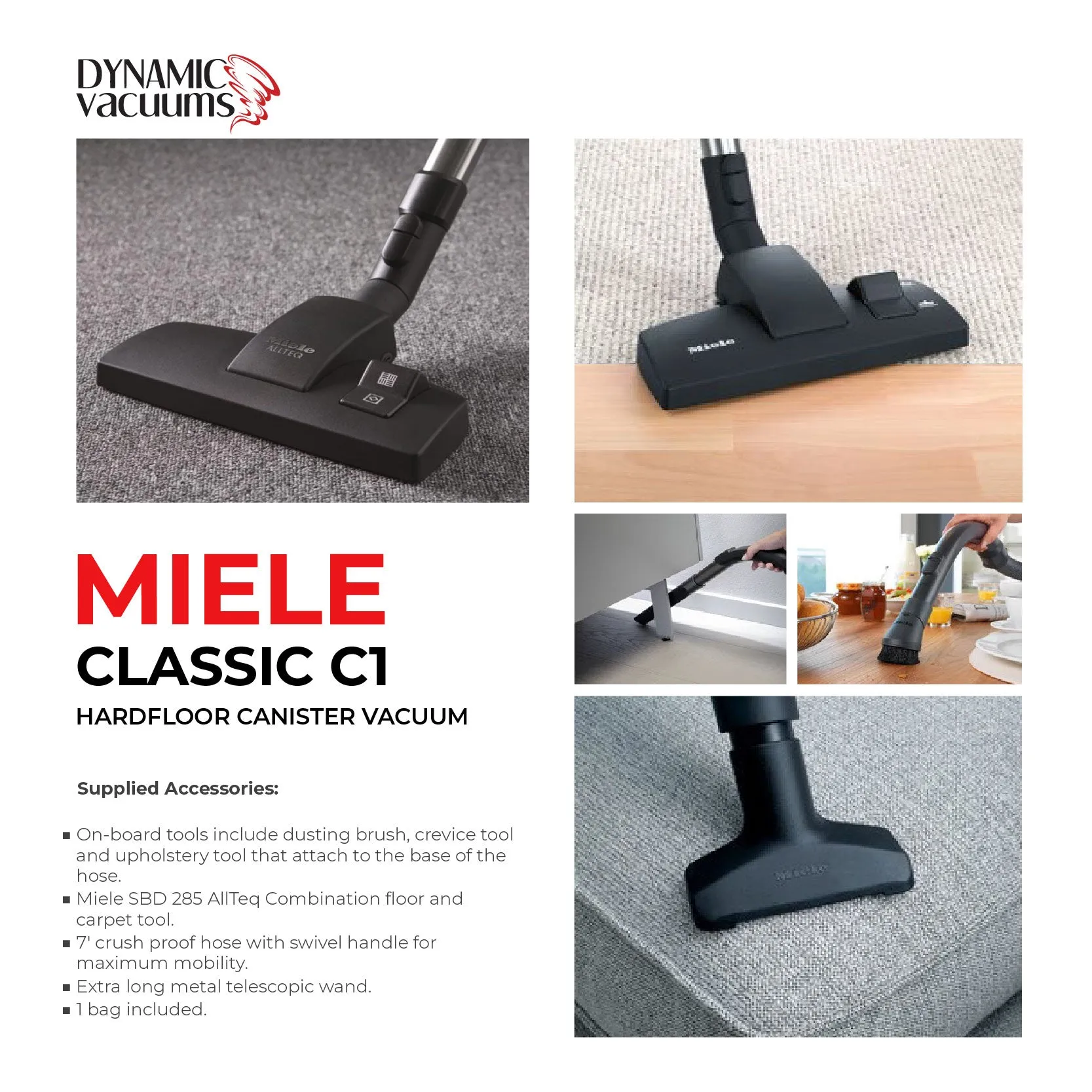 Miele Classic C1 Hardfloor Canister Vacuum