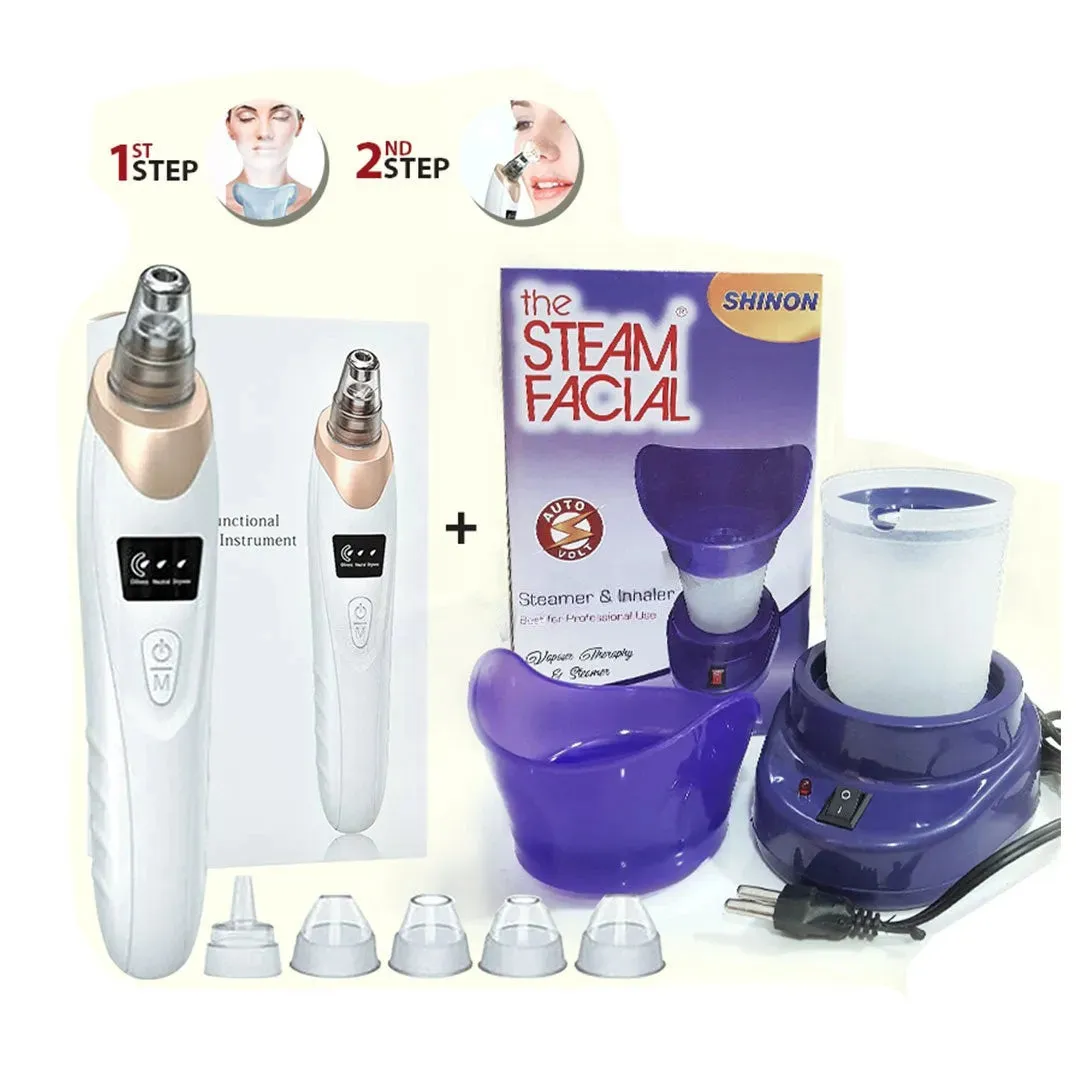 Miss Beauty 5 in 1 Rechargeable Digital Blackhead Remover   Facial Steamer For Face Steam & Inhaler