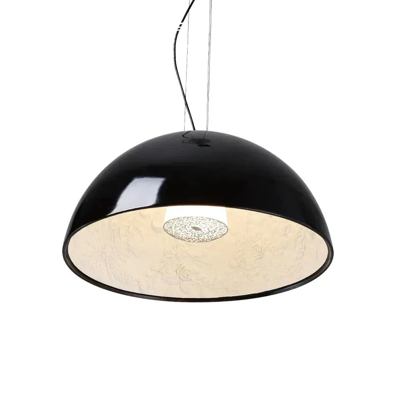 Modern Black White Sky Garden Chandeliers Resin Relief  Dia 40cm/60cm Suspend Lamp For Dining Room