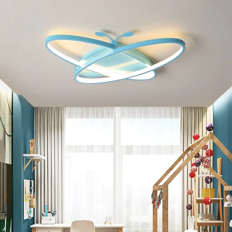 Modern LED Bedroom ceiling chandeliers for Children room Creative personality blue pink kid room chandelier lights