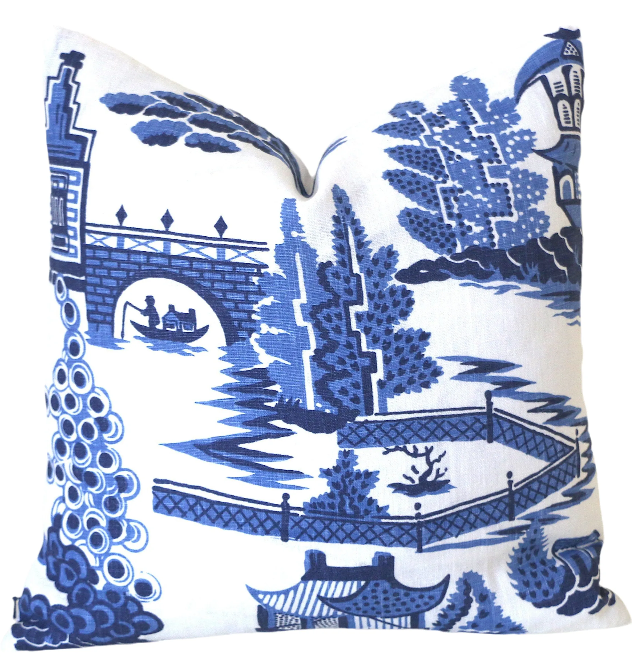 Nanjing pillow cover / Blue and White Pillow cover / Schumacher Nanjing Pillow Cover / Chinoiserie Pillow Cover