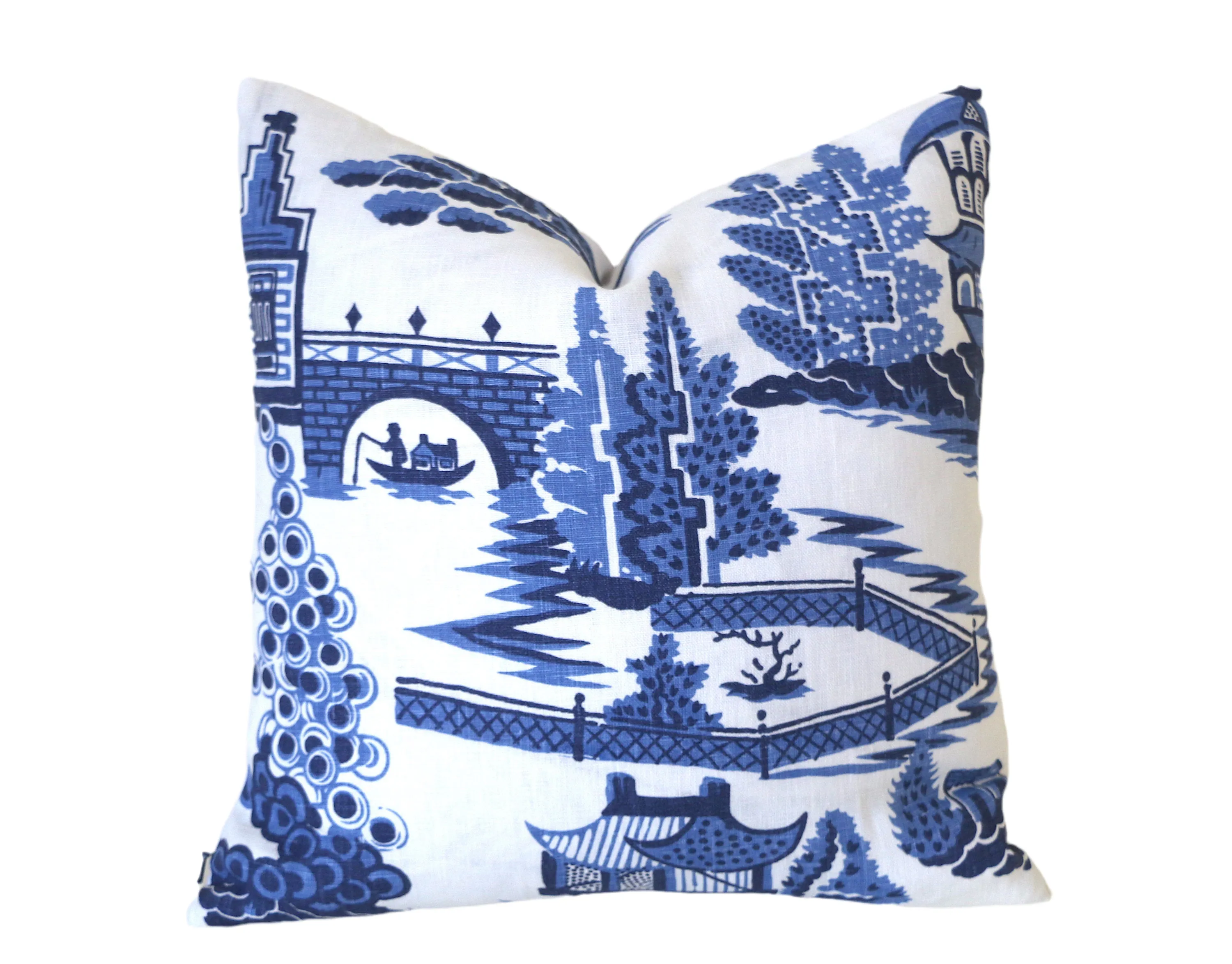 Nanjing pillow cover / Blue and White Pillow cover / Schumacher Nanjing Pillow Cover / Chinoiserie Pillow Cover