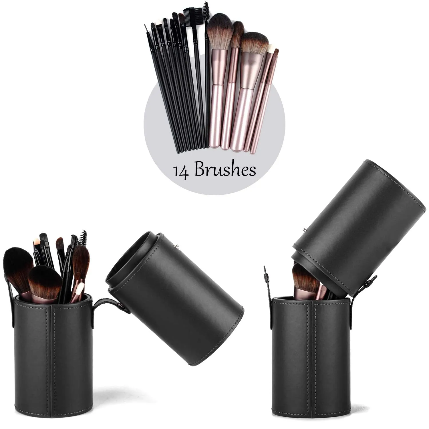 Narwey Makeup Brushes Holder Organizer Travel Cup Storage