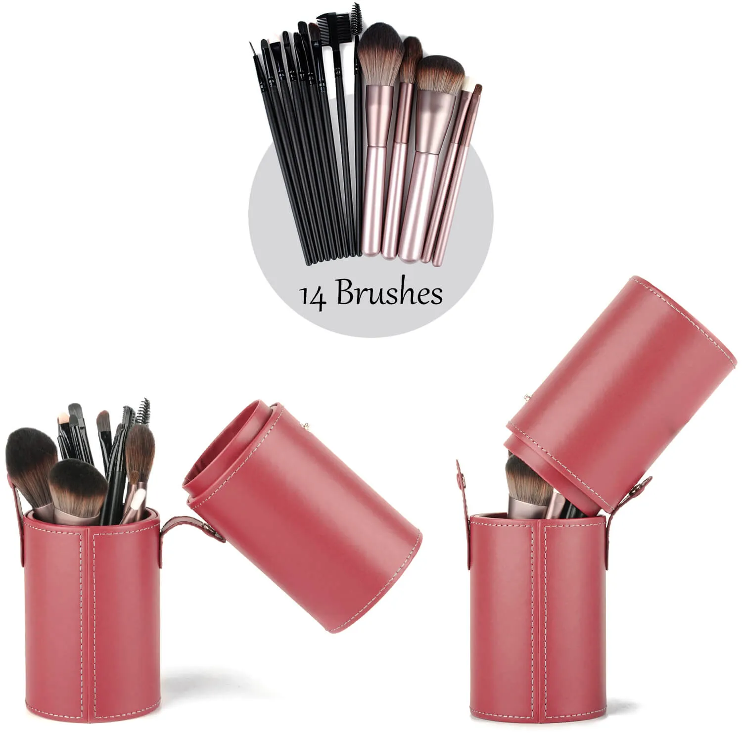 Narwey Makeup Brushes Holder Organizer Travel Cup Storage