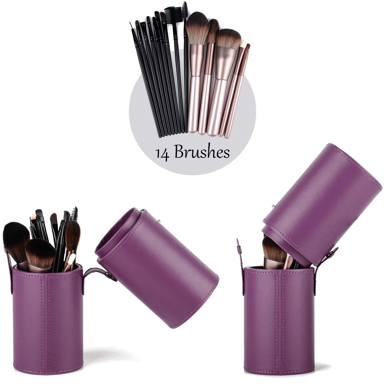 Narwey Makeup Brushes Holder Organizer Travel Cup Storage