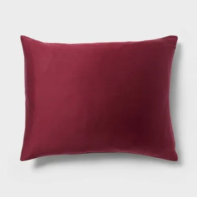 New - King TENCEL Duvet Cover and Sham Set Wine Red - Threshold