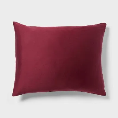 New - King TENCEL Duvet Cover and Sham Set Wine Red - Threshold