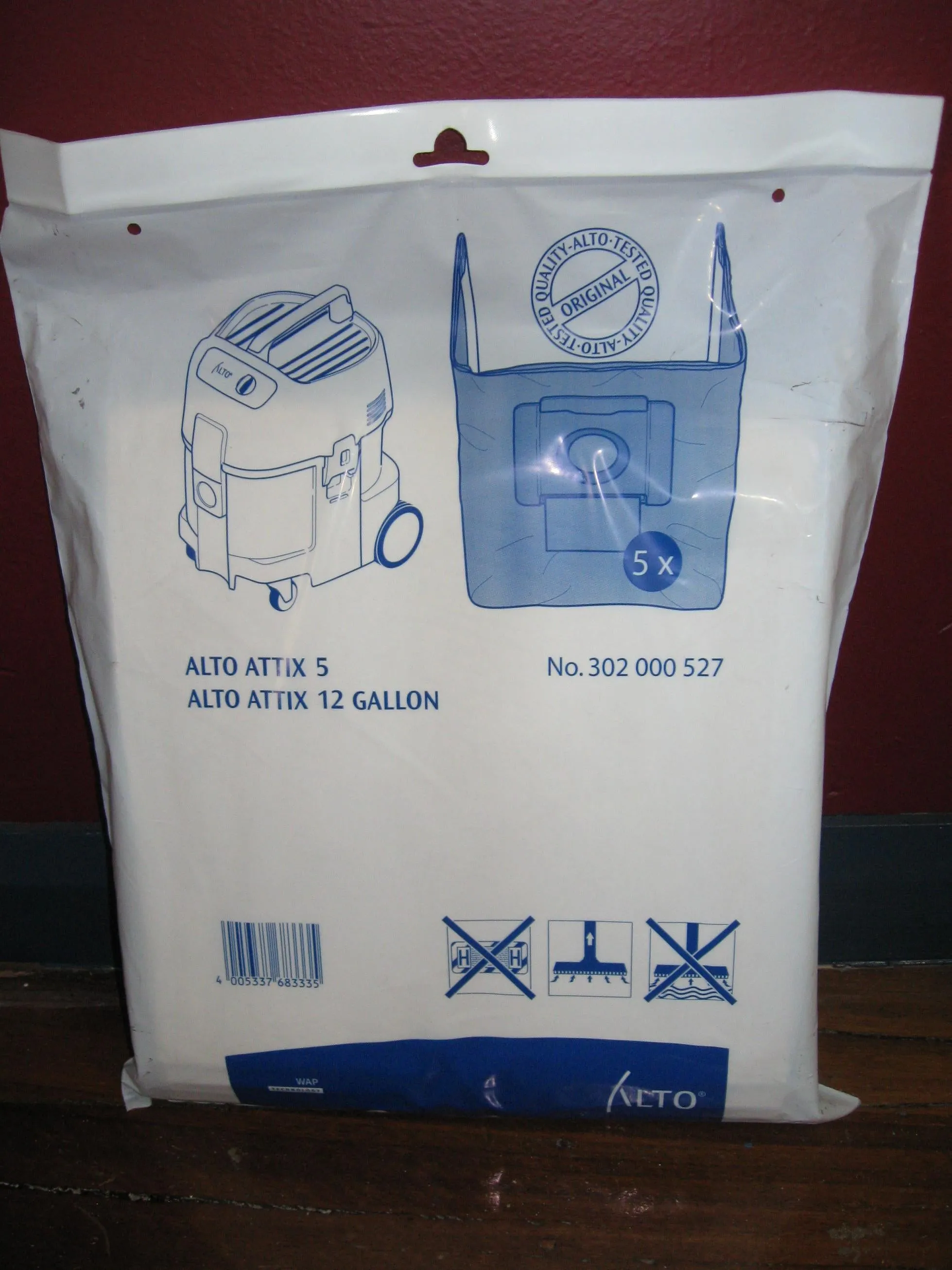 Nilfisk-Alto Attix 560 Wet and Dry Vacuum Cleaner Paper Dustbags Pack Of 5