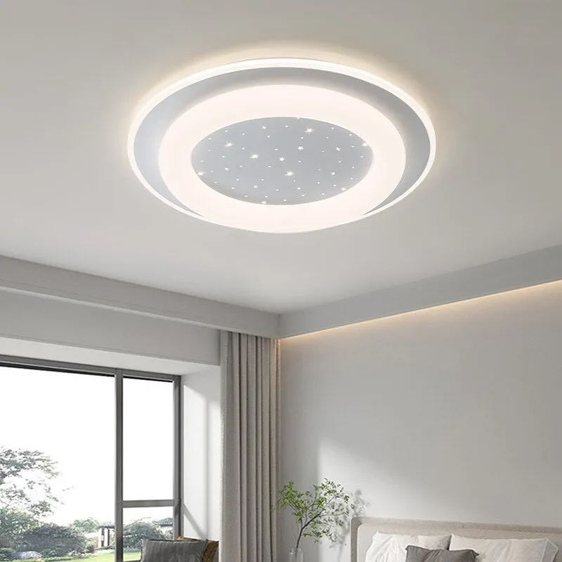 Nordic Led Ring Chandeliers Simple Modern Bedroom Ceiling Lights Personality Creative Lighting Art Minimalist Room Light Fixture