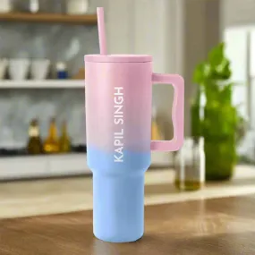 Nutcase Personalized Tumbler Lid with Straw for Water, Drinks Large Travel Cups 1200ml