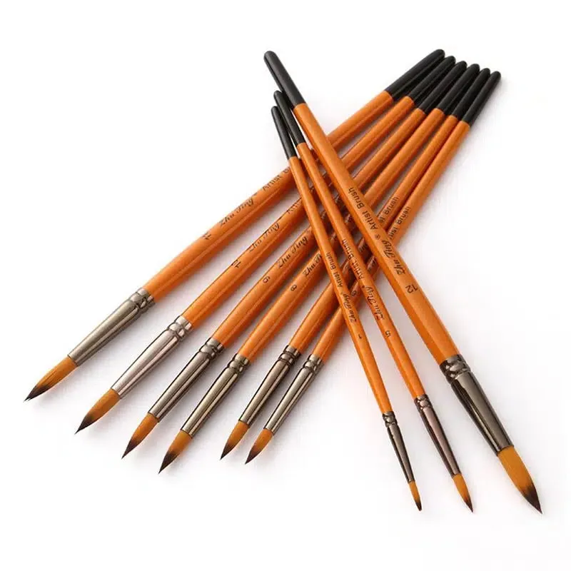 Nylon Wool Watercolor Hook Line Brush Fine Detail Painting Brushes For Art PaintingMiniature Model Paint Brush Set