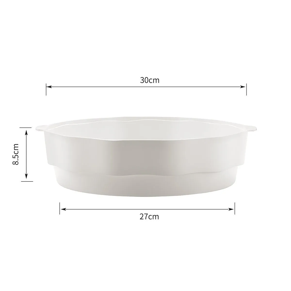 Ocean Wave 30cm White Steamer Basket - Preserve Flavor with Vortex Steaming