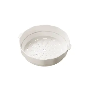 Ocean Wave 30cm White Steamer Basket - Preserve Flavor with Vortex Steaming