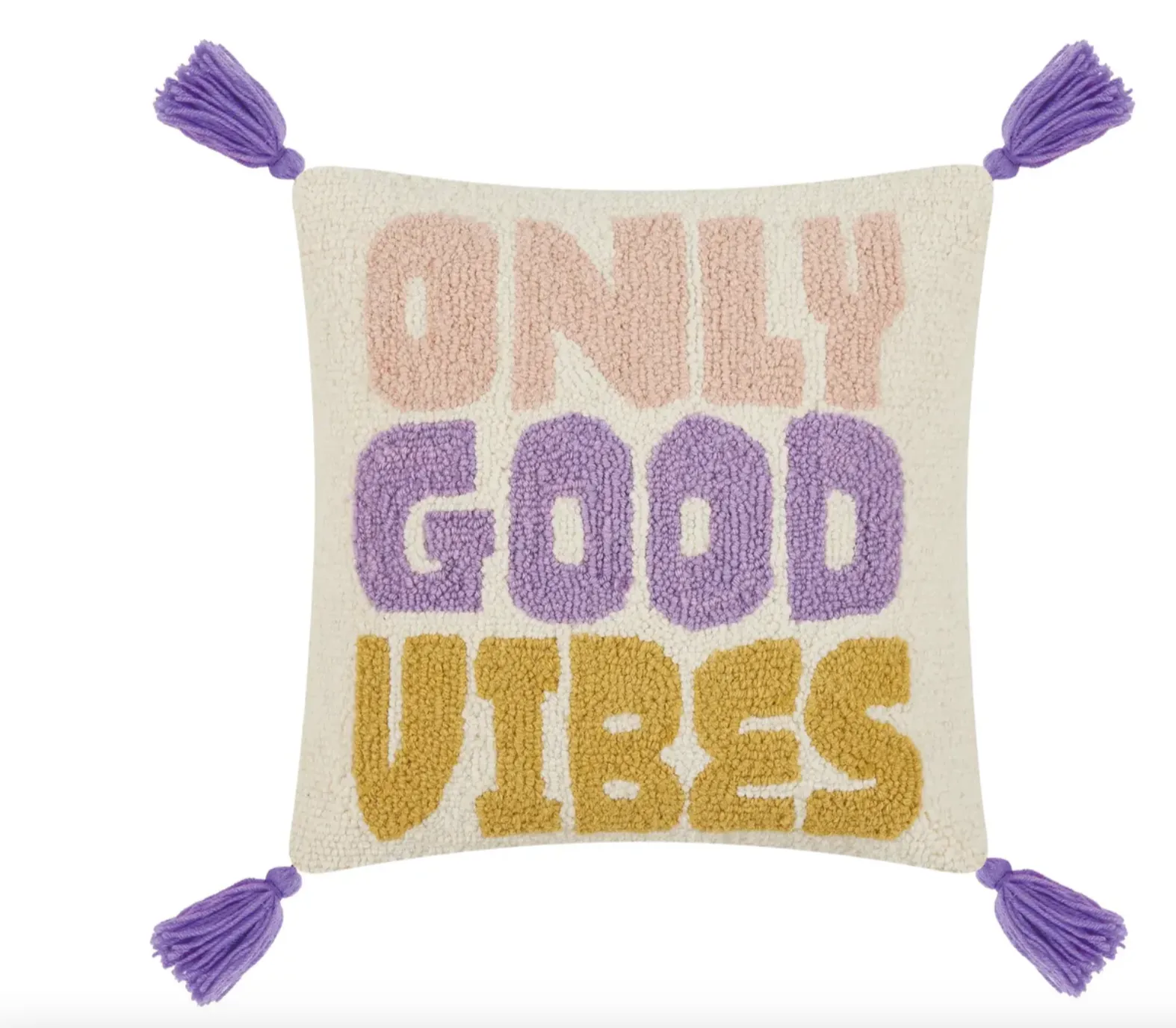 Only Good Vibes w/ Tassels Pillow