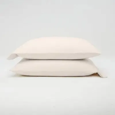 Open Box King Jersey Solid Pillowcase Set Natural - Casaluna