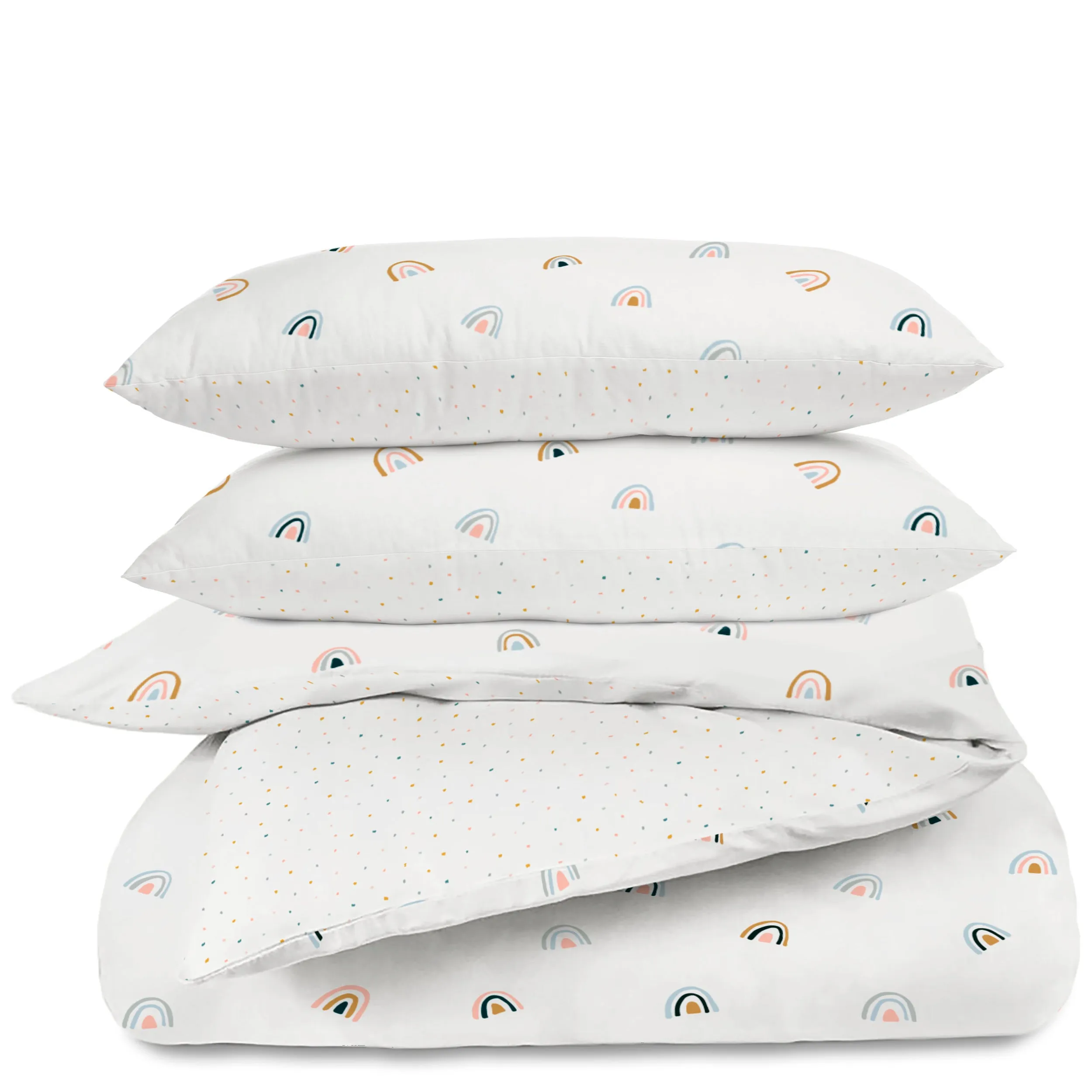 Organic Duvet Cover - Dotty & Rainbow