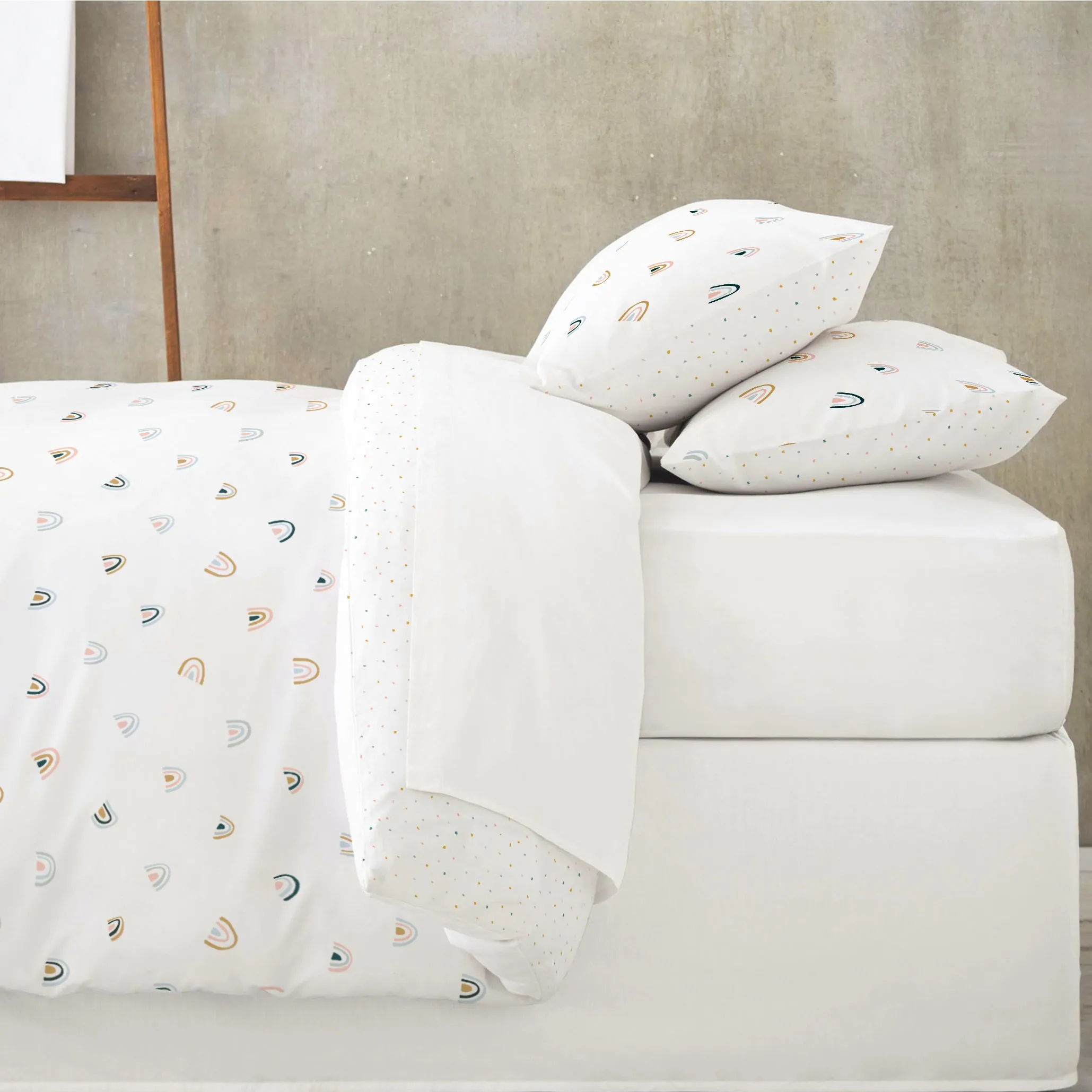 Organic Duvet Cover - Dotty & Rainbow