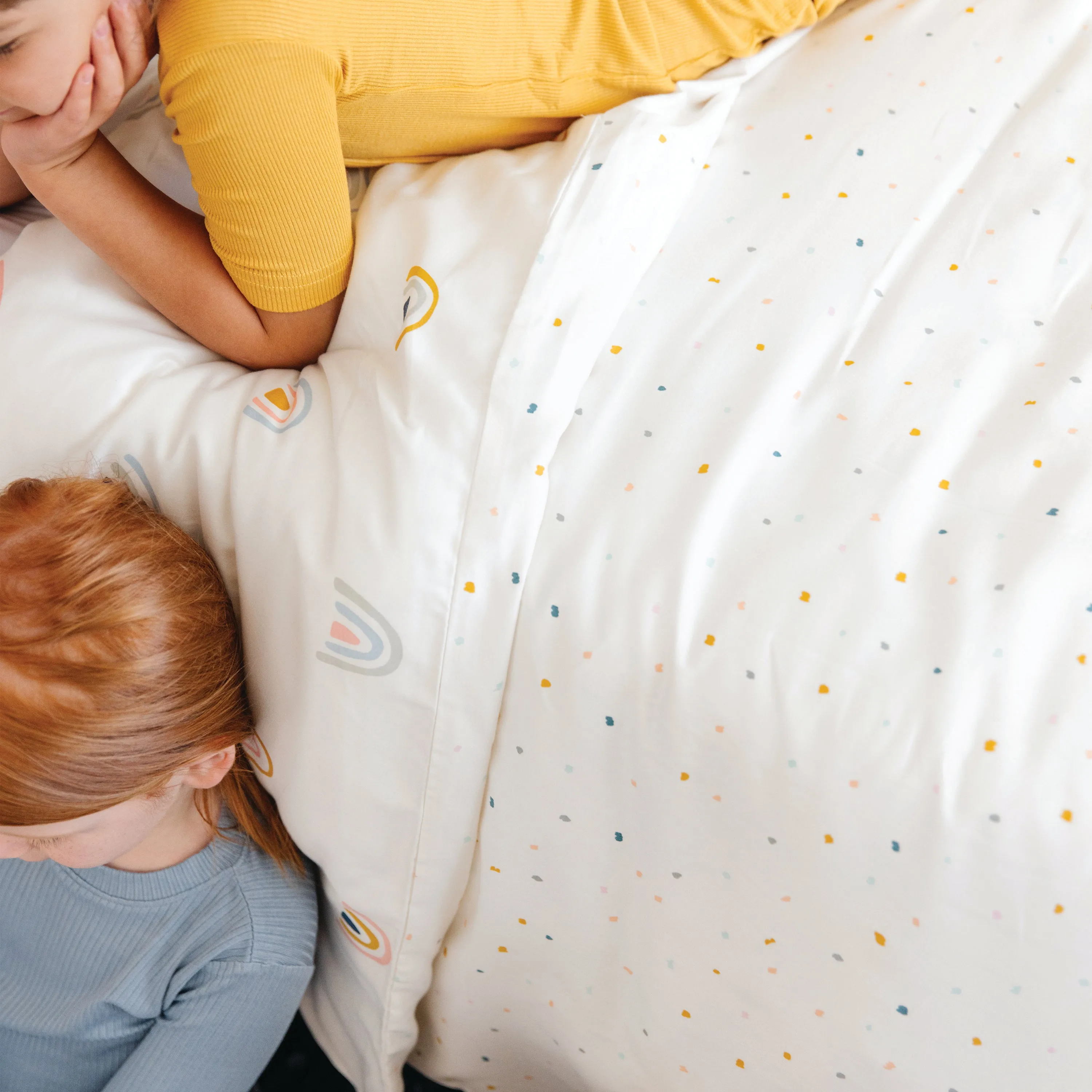 Organic Duvet Cover - Dotty & Rainbow