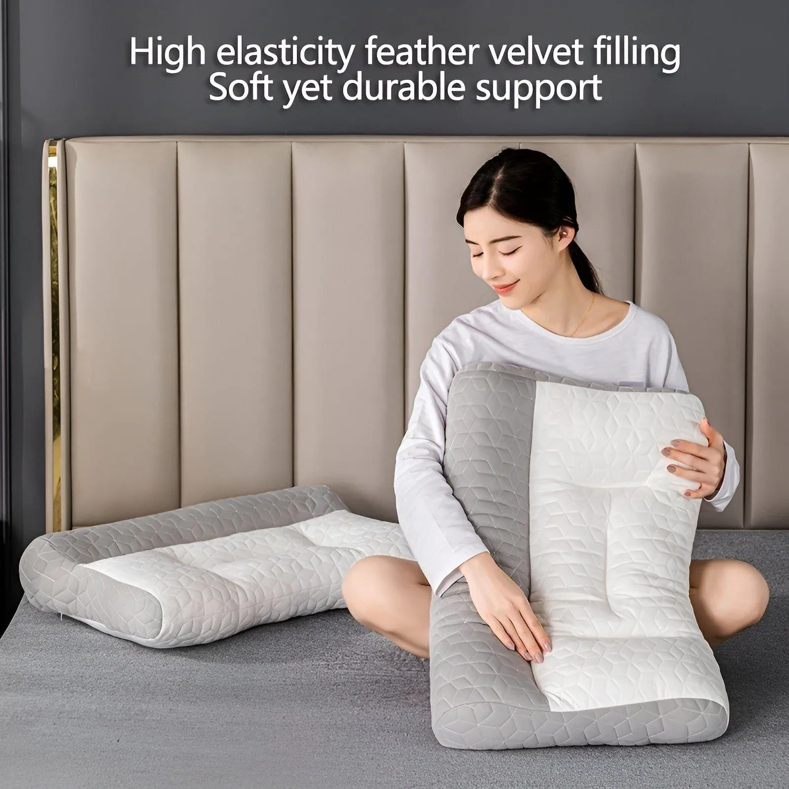 OrthoComfort Pillow - Orthopädisches Latex-Faser-Schlafkissen