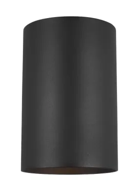 Outdoor Cylinders Collection - Large One Light Outdoor Wall Lantern | Finish: Black - 8313901-12