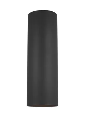 Outdoor Cylinders Collection - Large Two Light Outdoor Wall Lantern | Finish: Black - 8313902-12