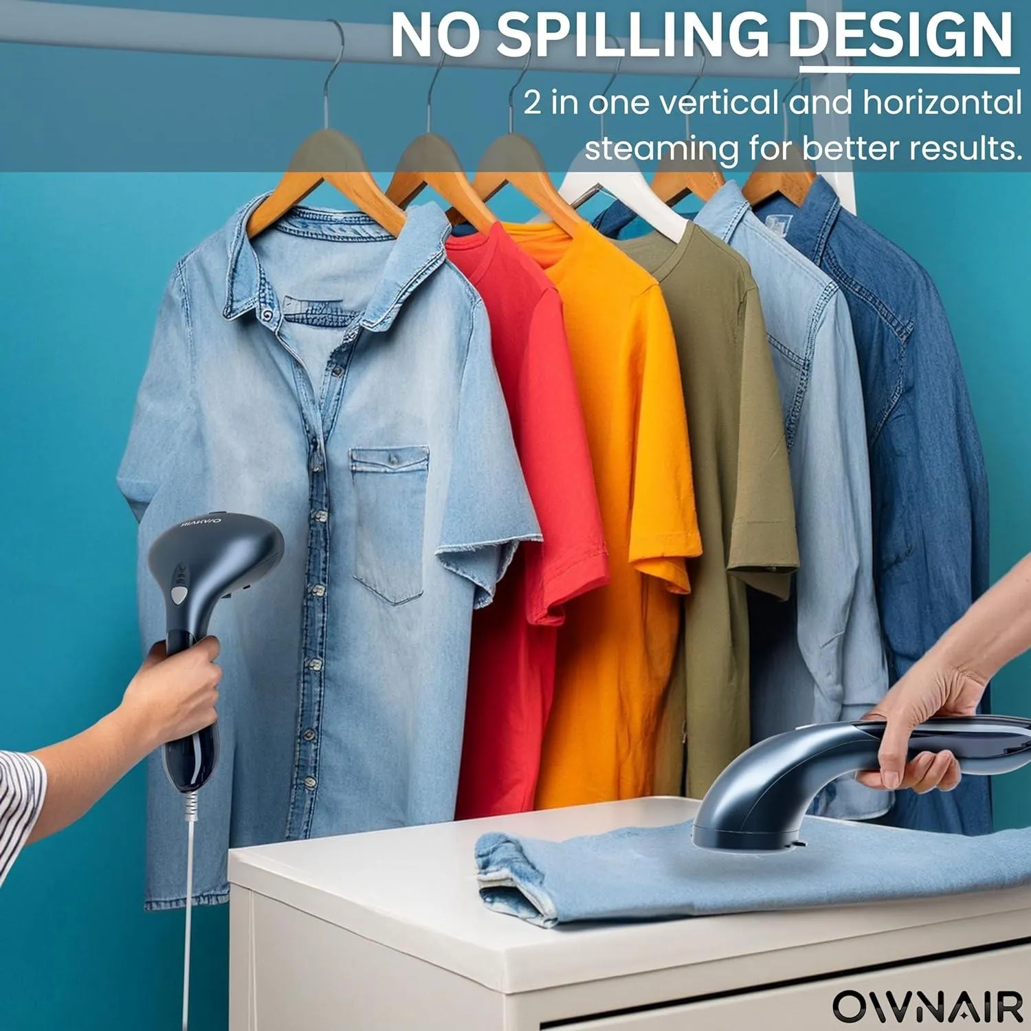 Ownair Garment Steamer for Clothes | Travel Friendly | 1 Year Warranty