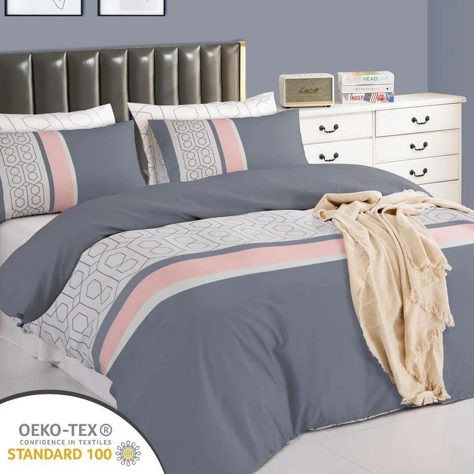 Pamposh Duvet Cover Set-Hexagon