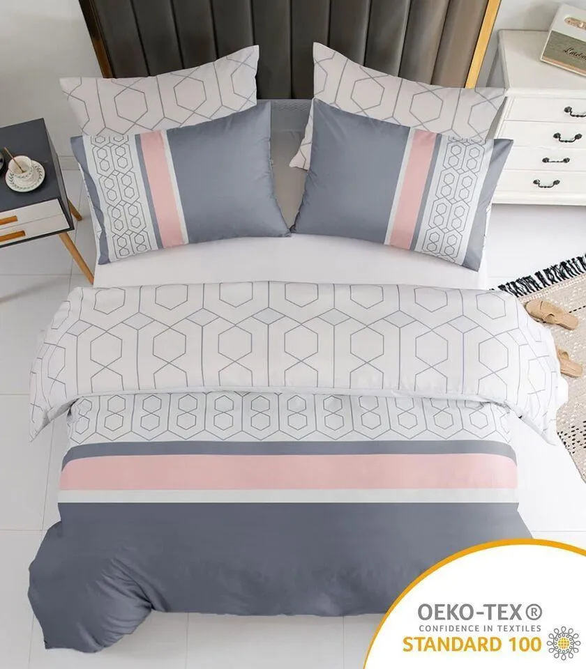 Pamposh Duvet Cover Set-Hexagon