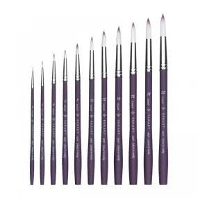 PANART TWO TONE SYNTHETIC SH BRUSH SET R-0,2,4,6 F-4