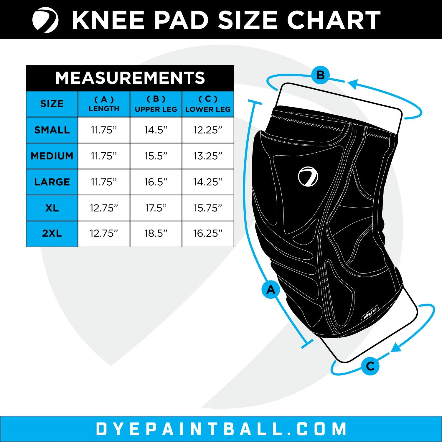 Performance Knee Pads - Dyecam Cyan