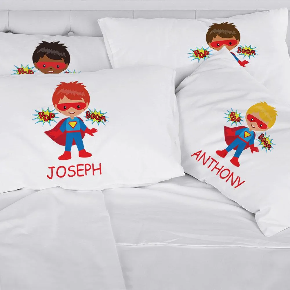 Personalized Kids Superhero Sleeping Pillowcase | Custom Pillow for Kids