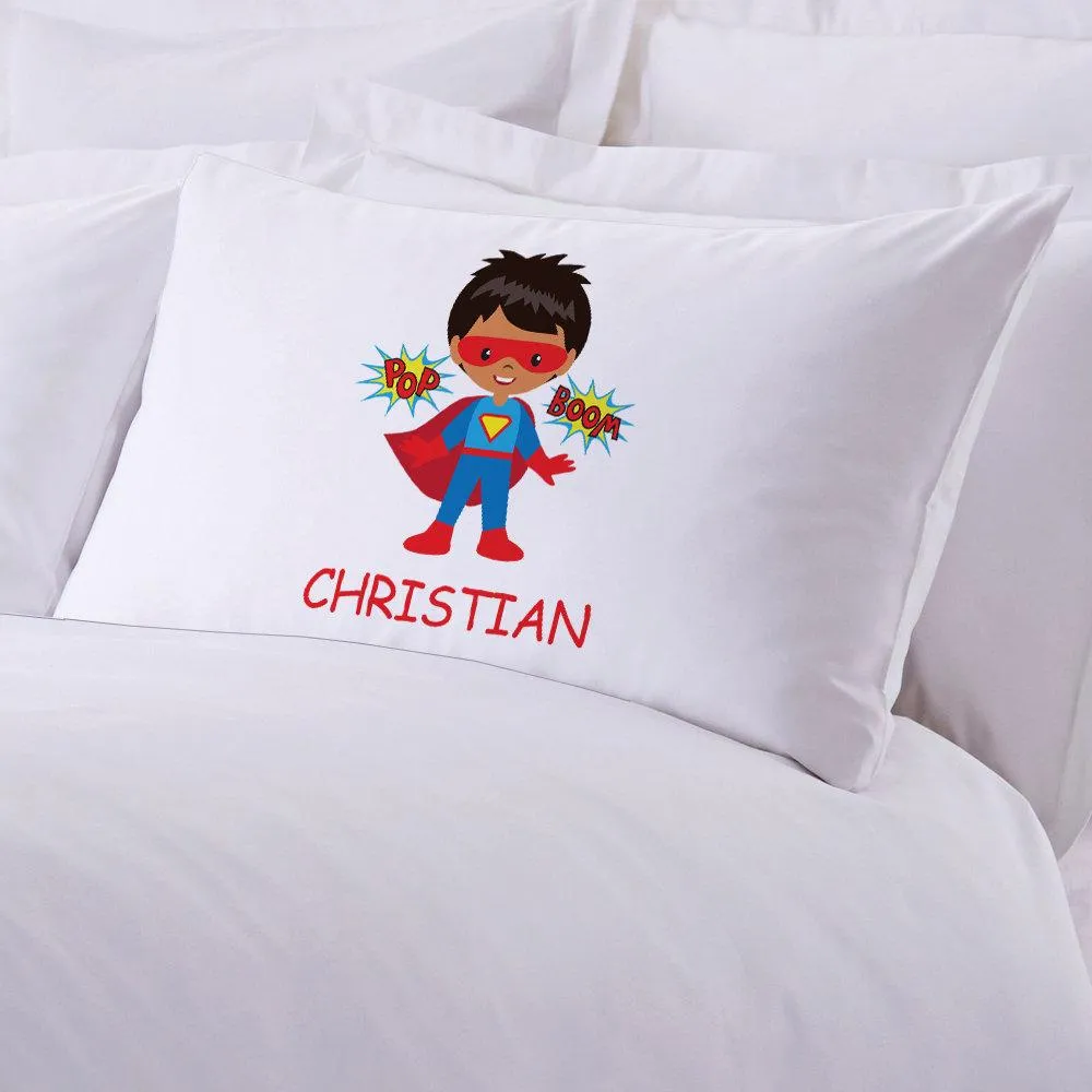 Personalized Kids Superhero Sleeping Pillowcase | Custom Pillow for Kids