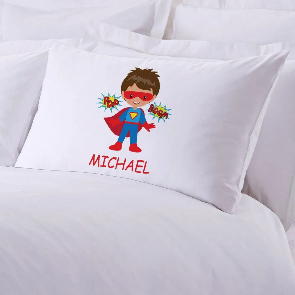 Personalized Kids Superhero Sleeping Pillowcase | Custom Pillow for Kids