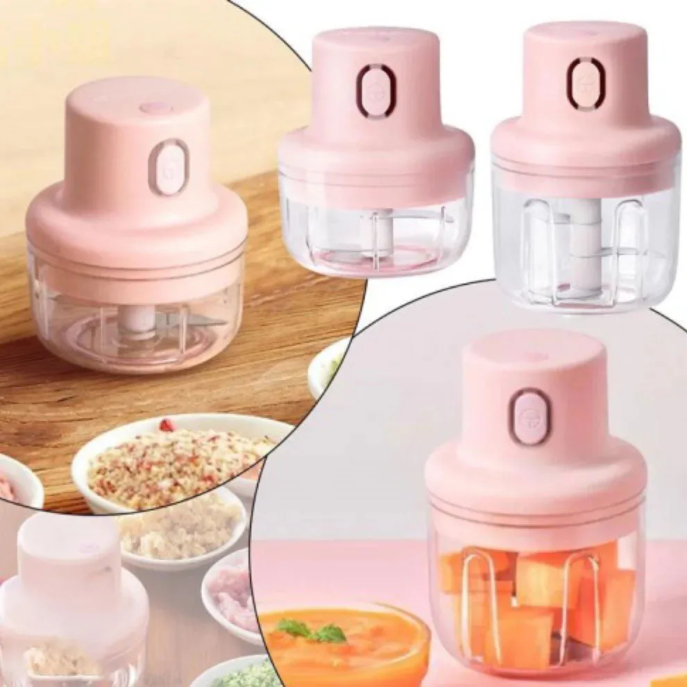 Portable Wireless Rechargeable Mini Electric Garlic Food Chopper