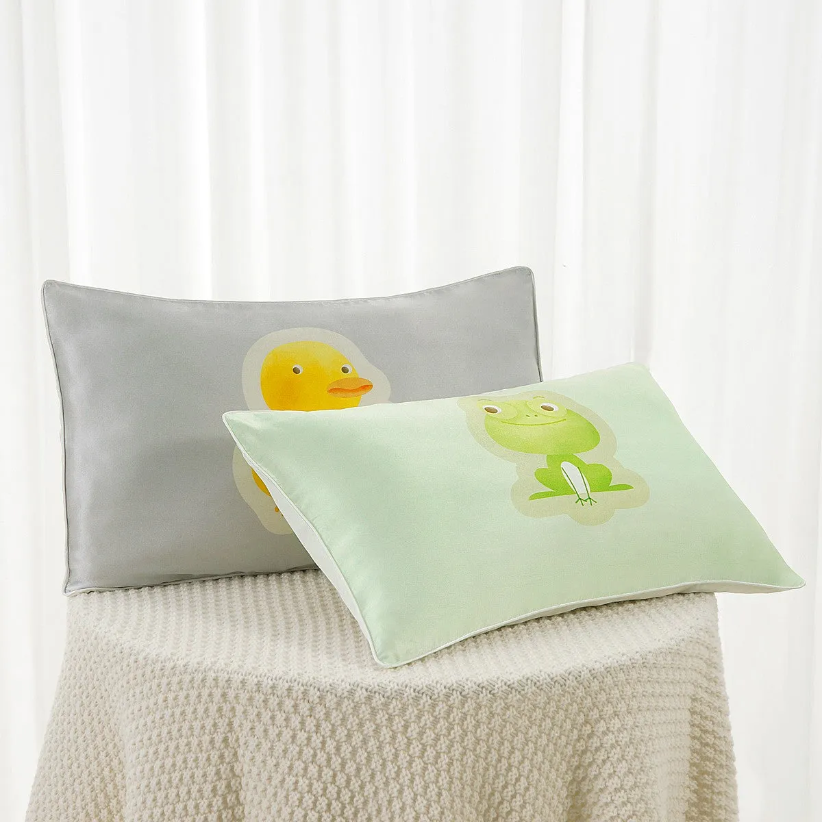 Printed Mulberry Silk Pillowcase With Pillow Crib | Toddler