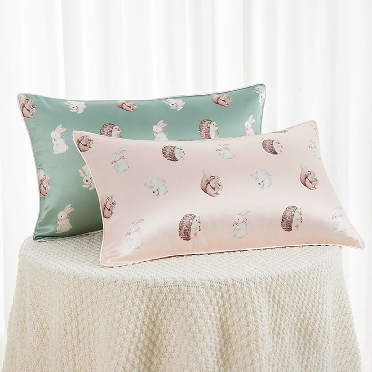 Printed Mulberry Silk Pillowcase With Pillow Crib | Toddler