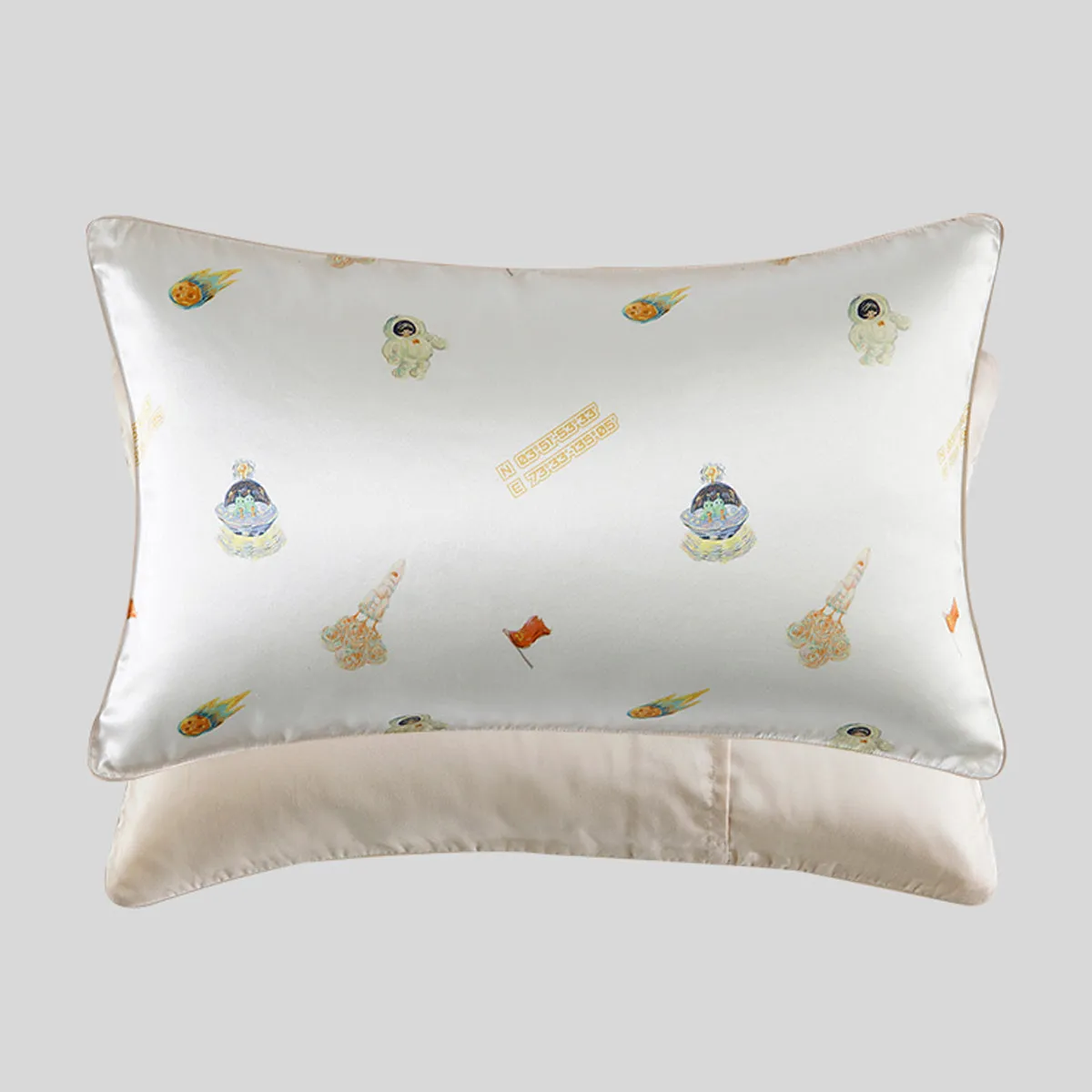 Printed Mulberry Silk Pillowcase With Pillow Crib | Toddler