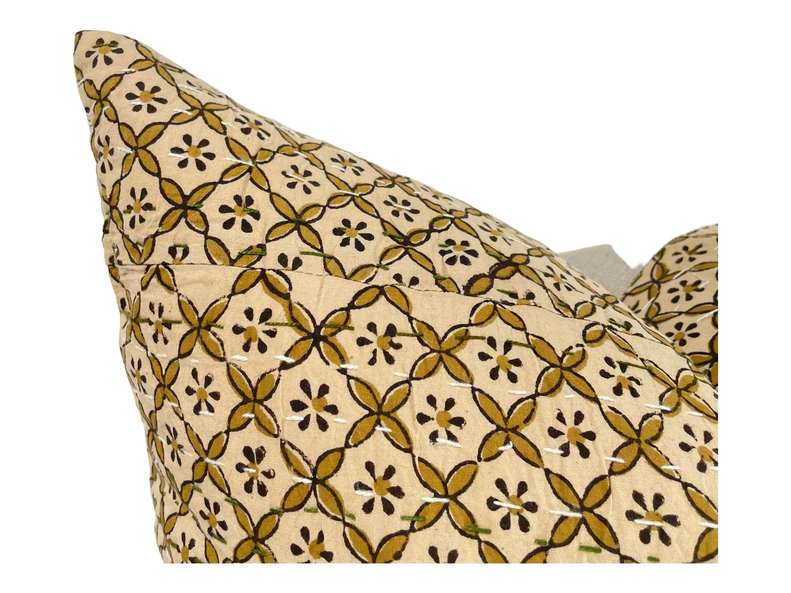 READY TO SHIP Designer "Brawley" Block Print Pillow Cover